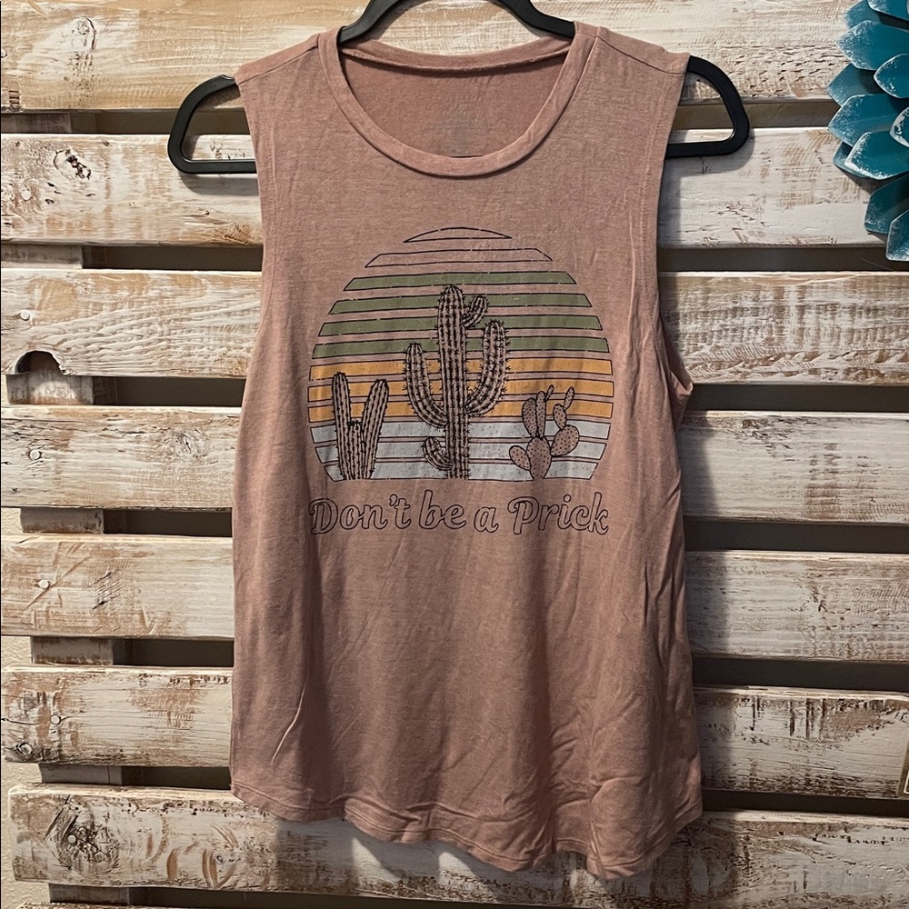 🔥🔥 (3/$20) 
Cactus Graphic Tank Top Size XS
“Don’t be a Prick”